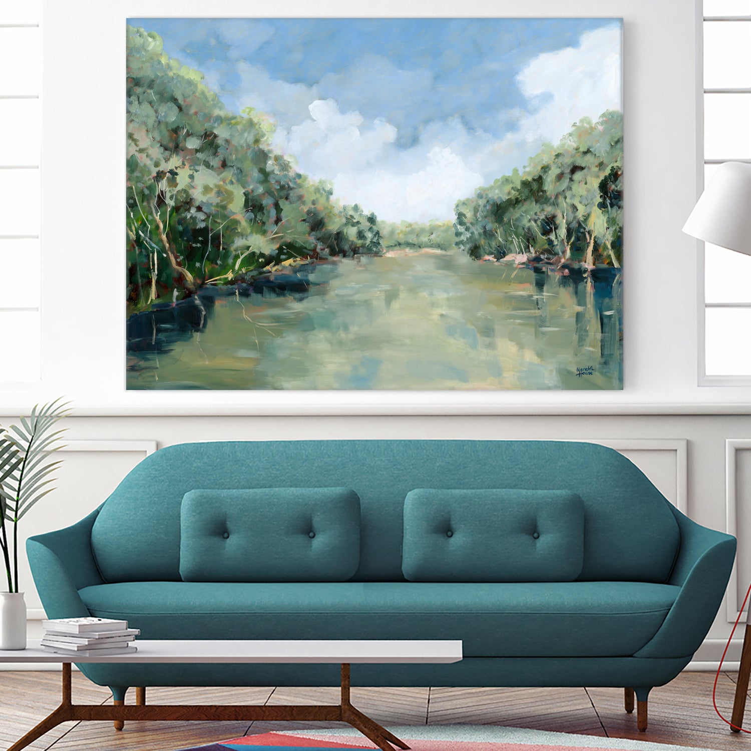 Murray River by Meredith Howse on GIANT ART - green abstracts