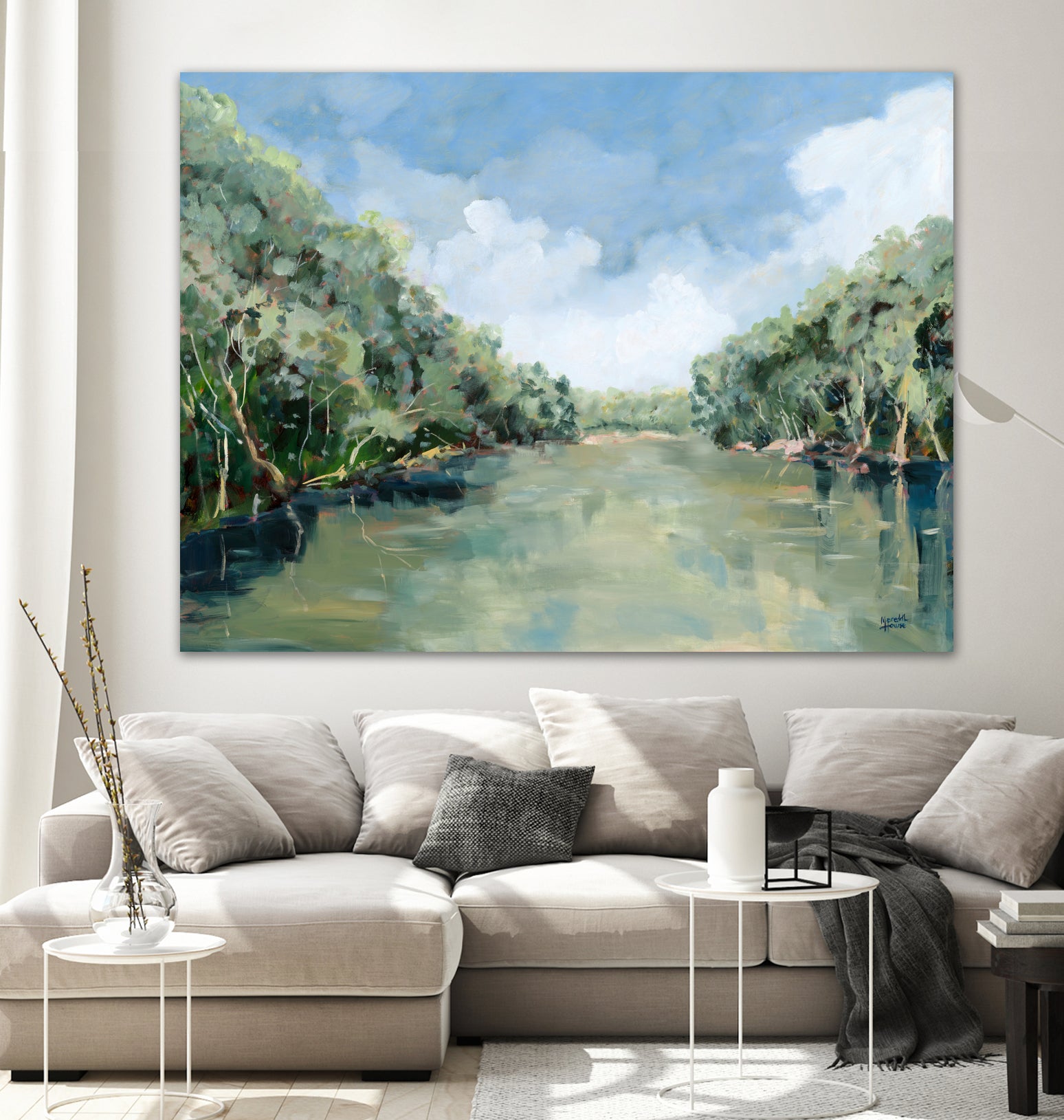 Murray River by Meredith Howse on GIANT ART - green abstracts