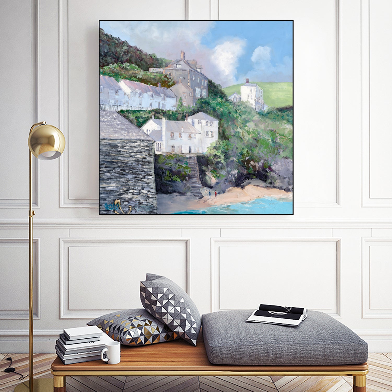 Port Isaac by Meredith Howse on GIANT ART - gray landscapes