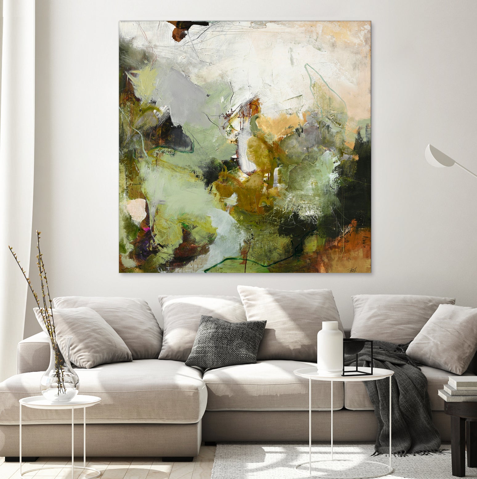 Evergreen 1 by Design Fabrikken on GIANT ART - gold floral/still life