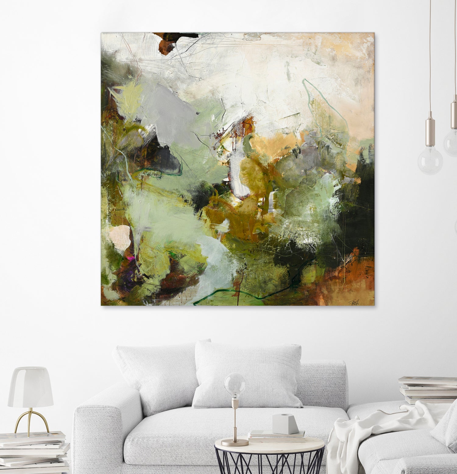 Evergreen 1 by Design Fabrikken on GIANT ART - gold floral/still life