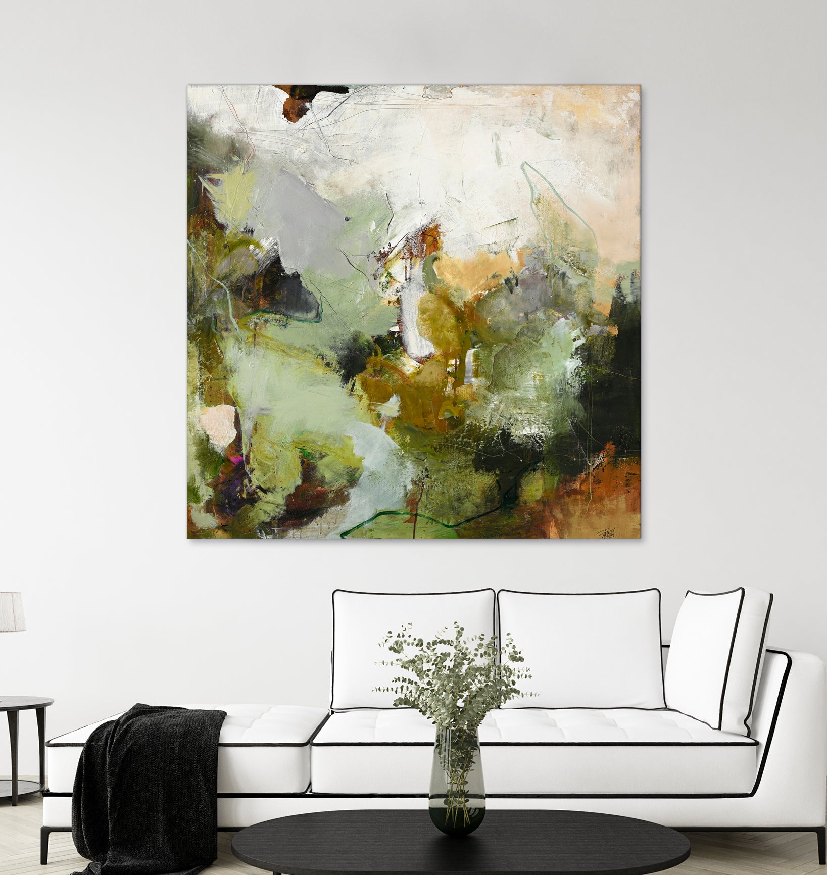 Evergreen 1 by Design Fabrikken on GIANT ART - gold floral/still life