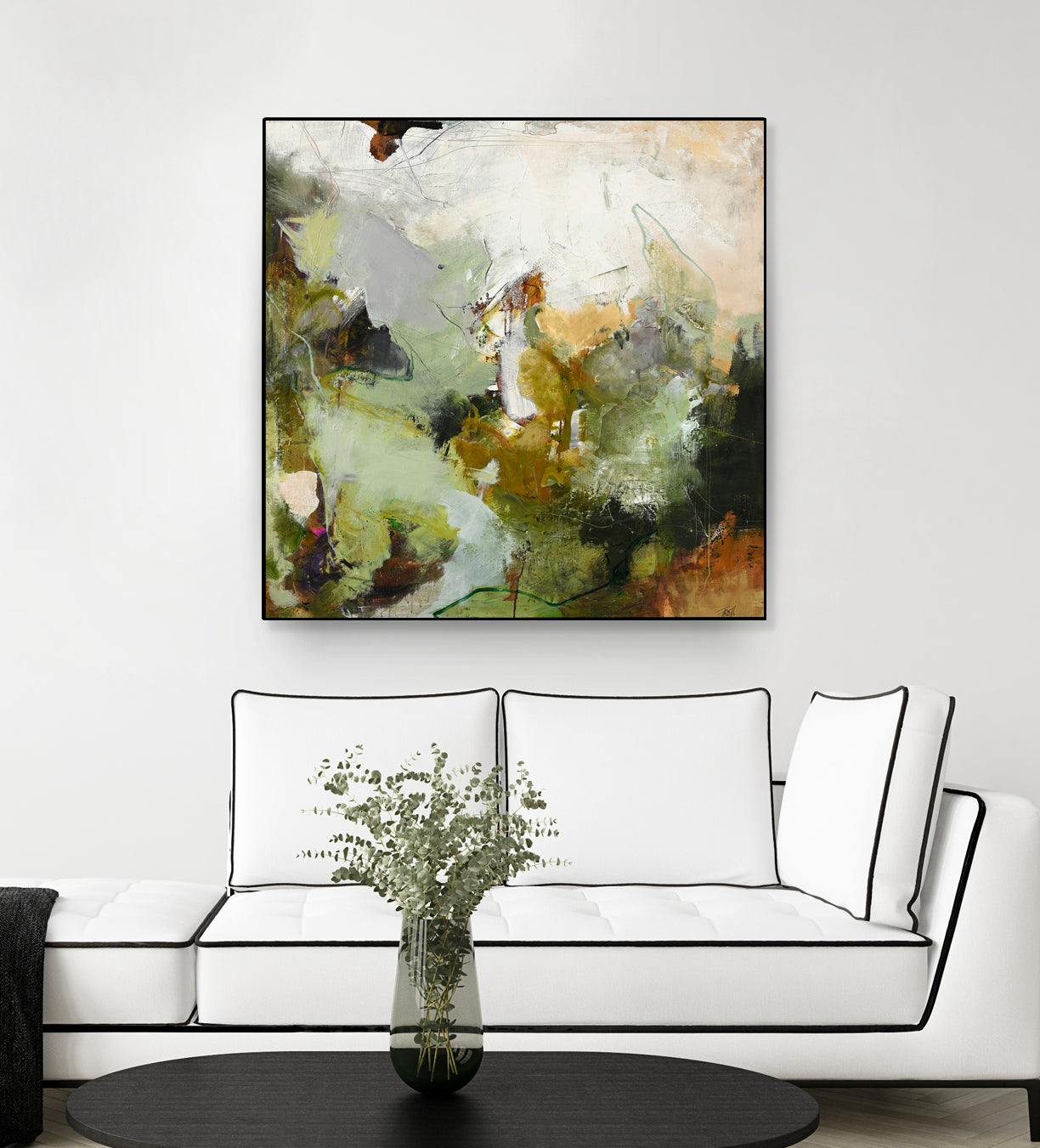 Evergreen 1 by Design Fabrikken on GIANT ART - gold floral/still life