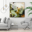 Evergreen 1 by Design Fabrikken on GIANT ART - gold floral/still life