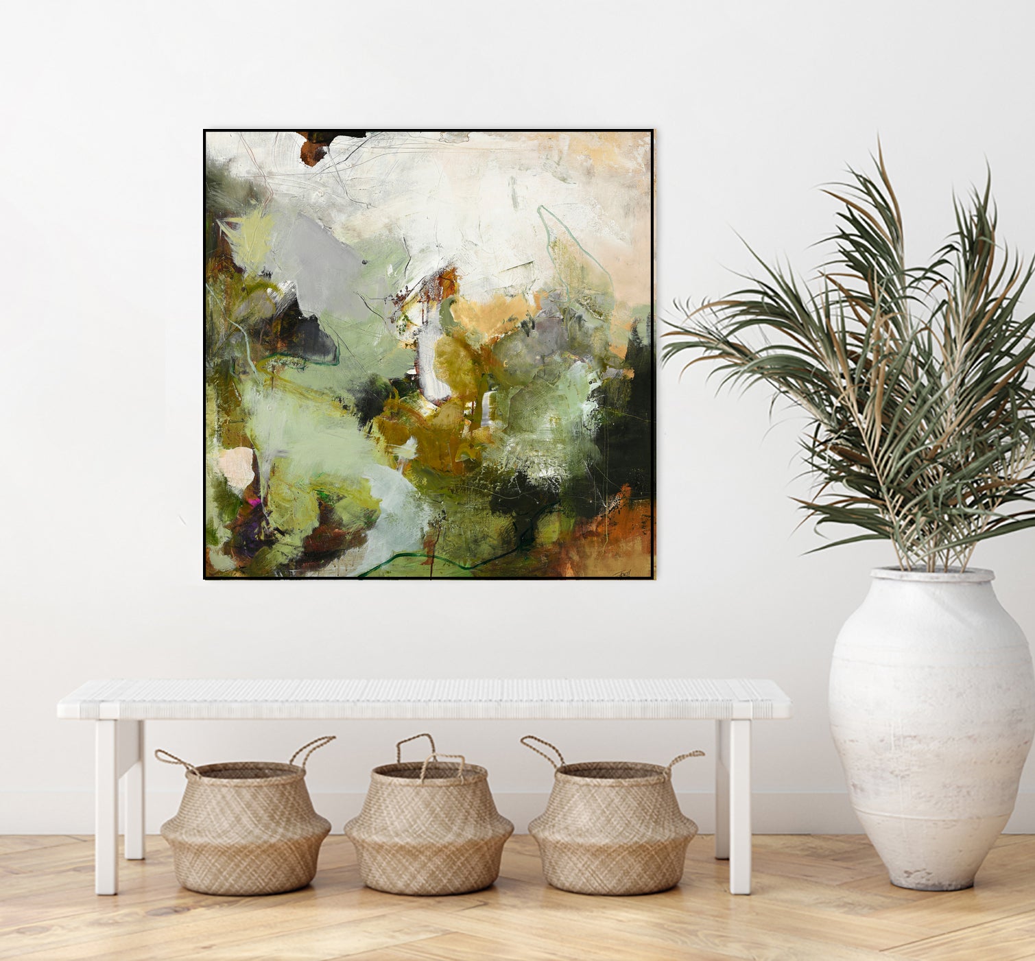 Evergreen 1 by Design Fabrikken on GIANT ART - gold floral/still life