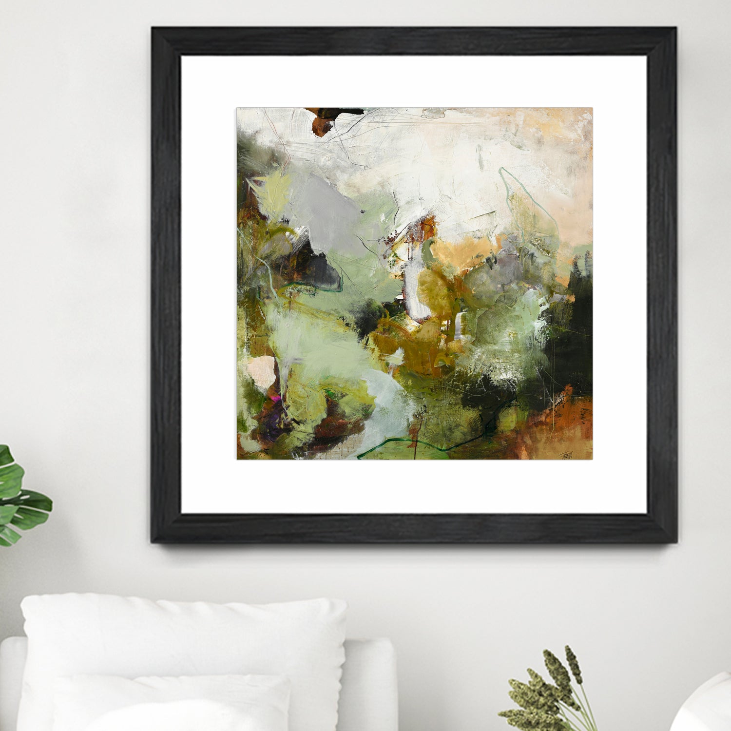 Evergreen 1 by Design Fabrikken on GIANT ART - gold floral/still life