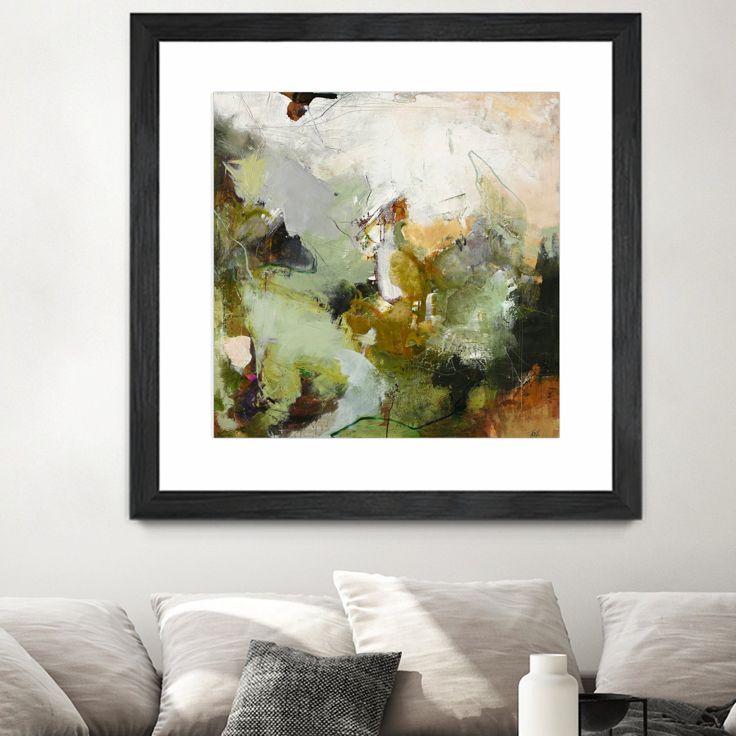 Evergreen 1 by Design Fabrikken on GIANT ART - gold floral/still life