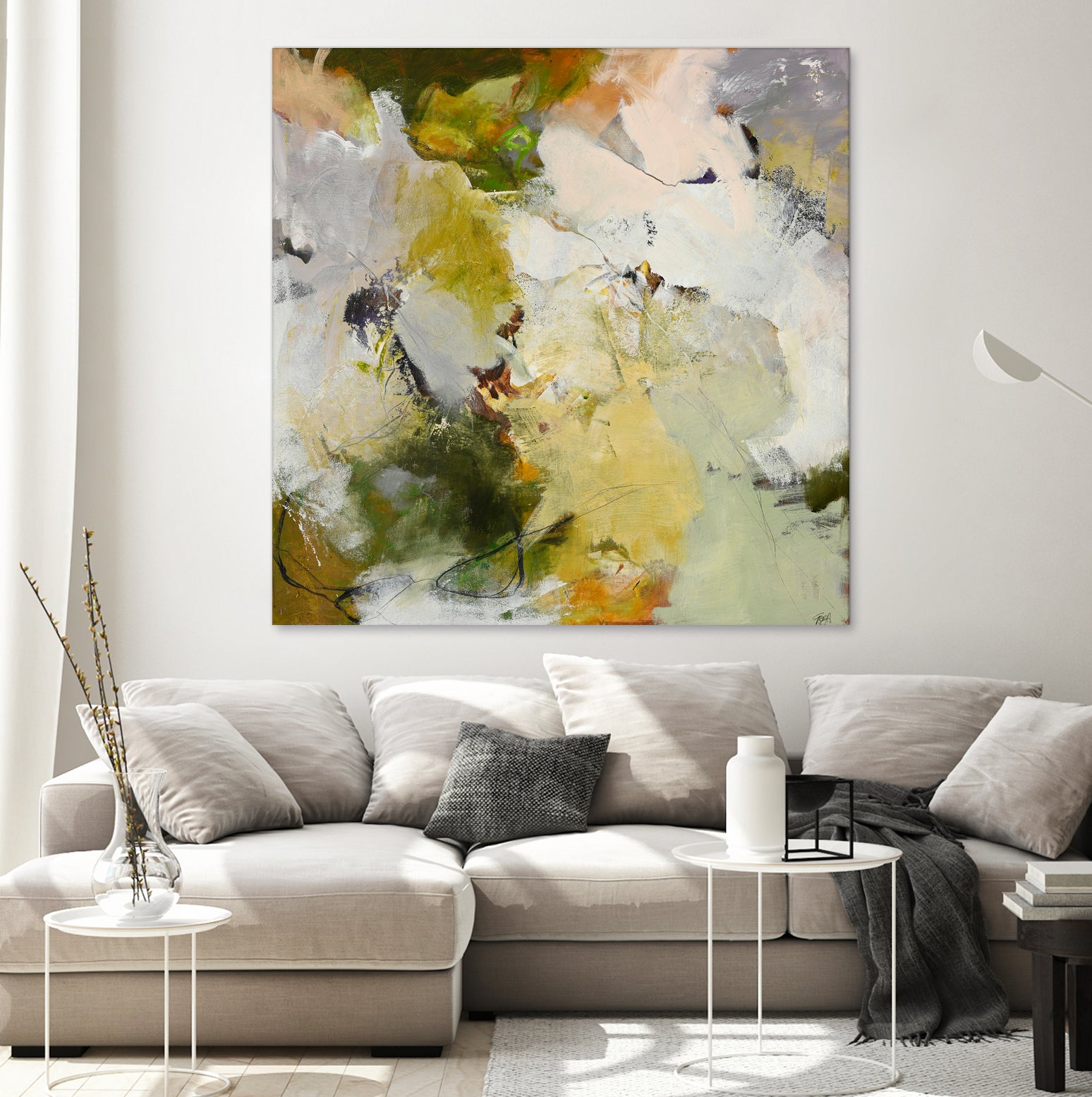 Evergreen 2 by Design Fabrikken on GIANT ART - gold floral/still life