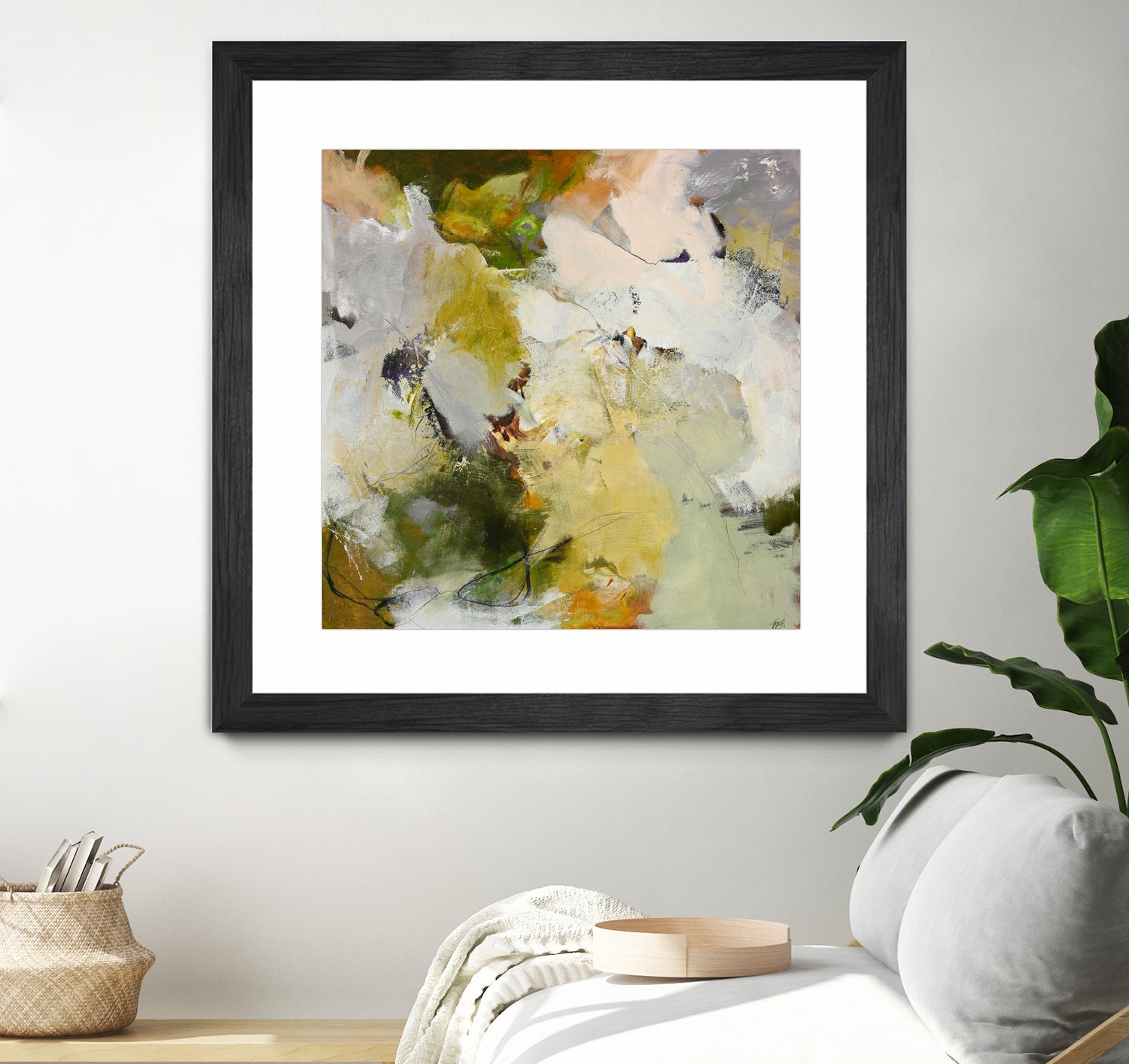 Evergreen 2 by Design Fabrikken on GIANT ART - gold floral/still life