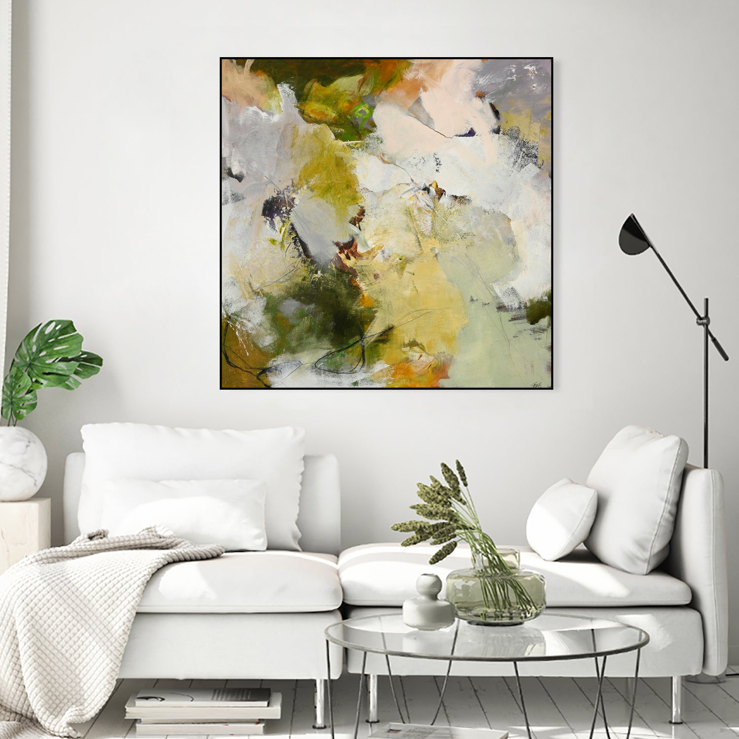 Evergreen 2 by Design Fabrikken on GIANT ART - gold floral/still life