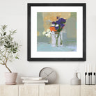 Bouquet With Polka Dots No. 8 by Kathleen Robbins on GIANT ART - gray contemporary