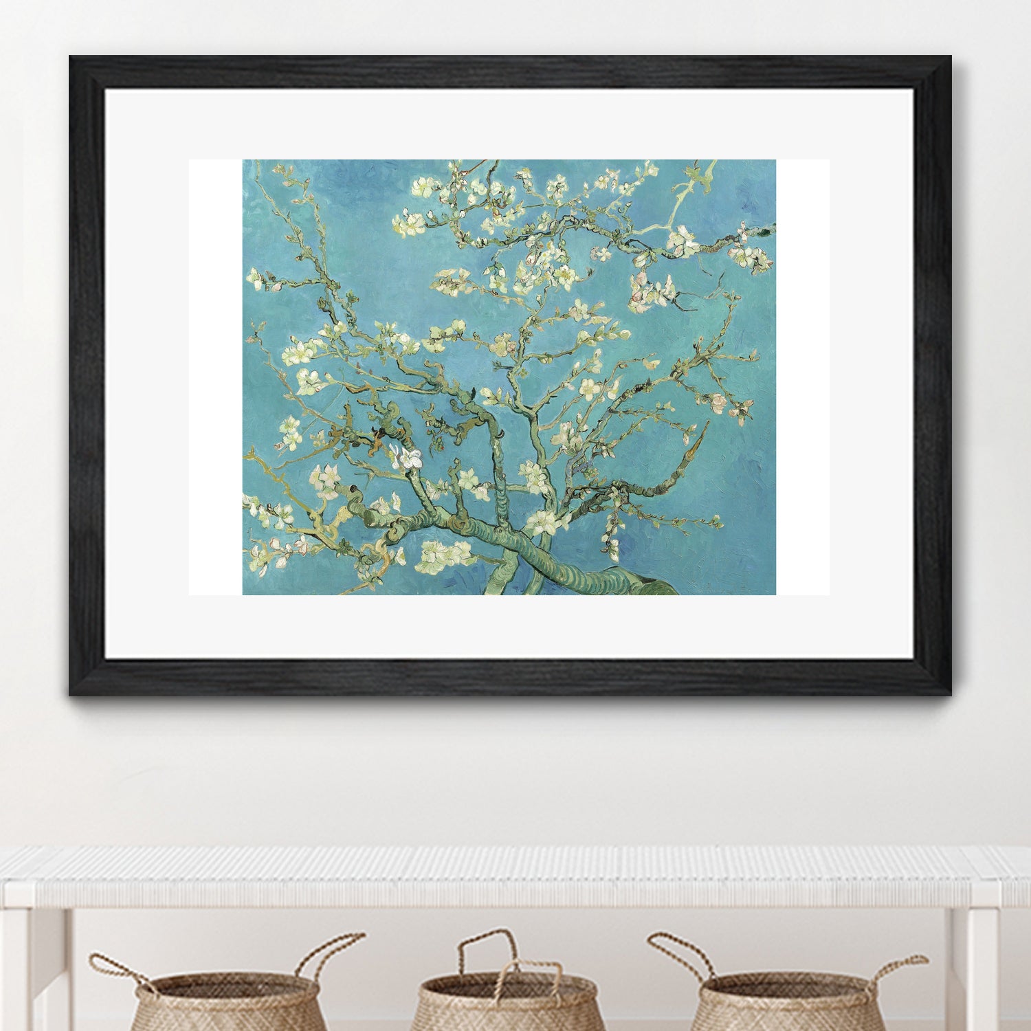 Almond Blossoms, 1890 by Vincent Blossoms, 1890 on GIANT ART - blue botanical blossoms