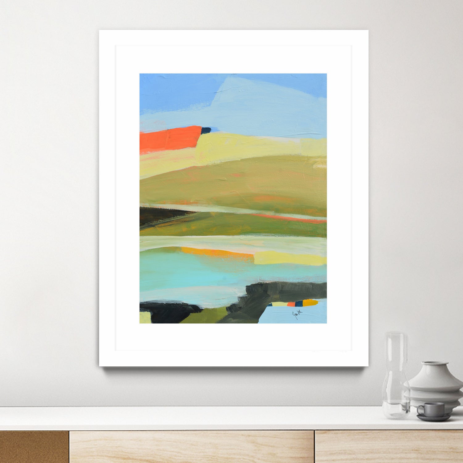 Colorfield No. 16 by Jan Weiss on GIANT ART - green landscapes