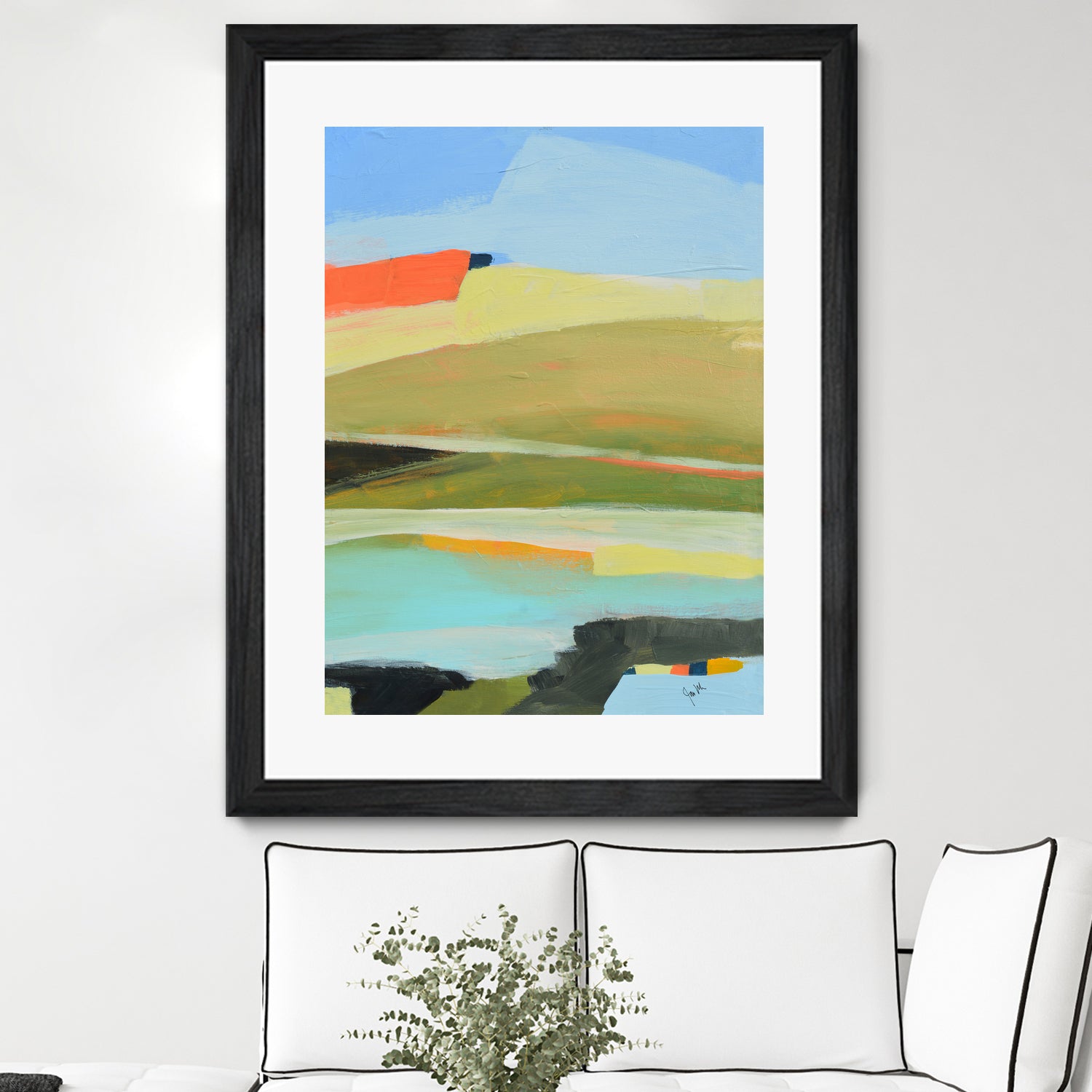 Colorfield No. 16 by Jan Weiss on GIANT ART - green landscapes