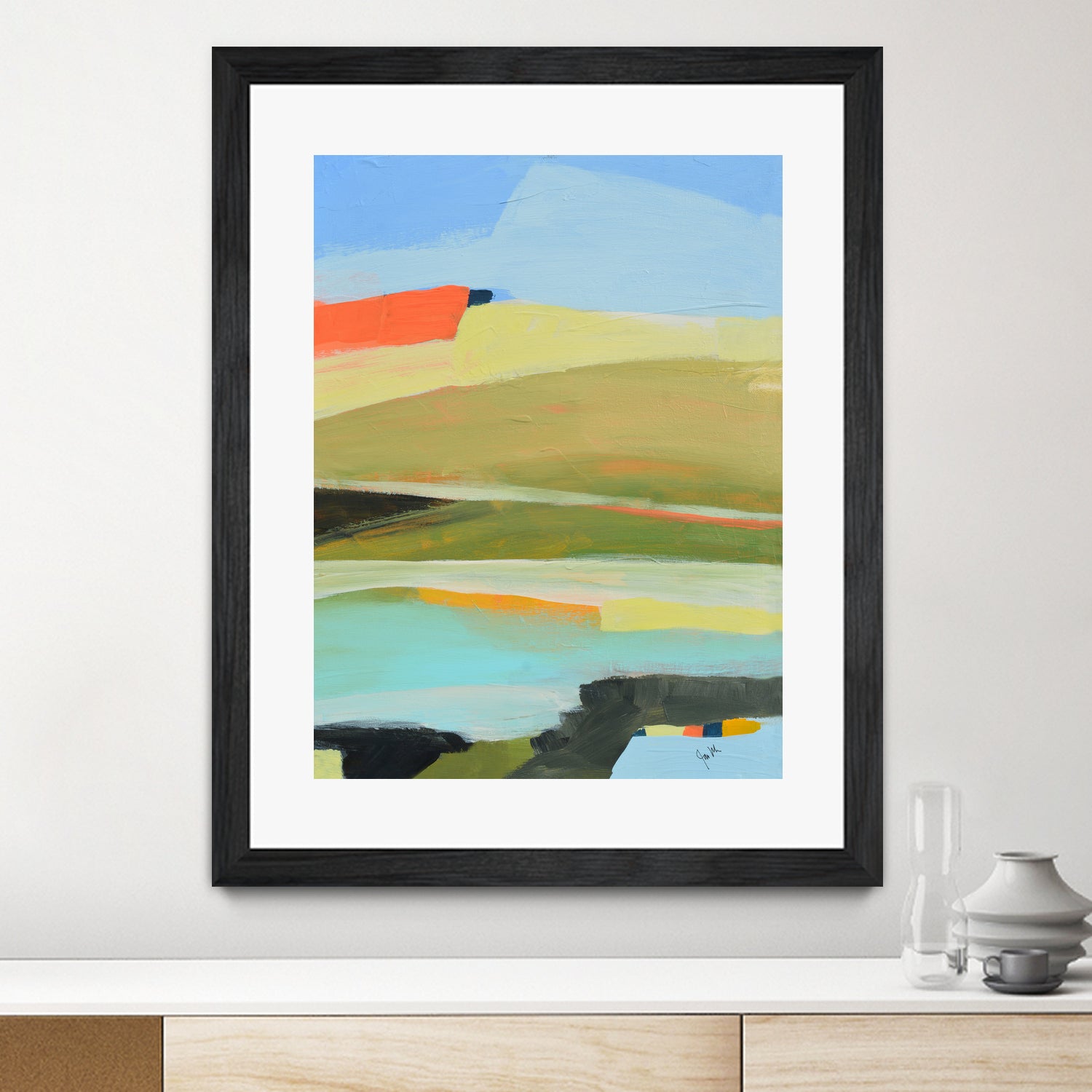 Colorfield No. 16 by Jan Weiss on GIANT ART - green landscapes