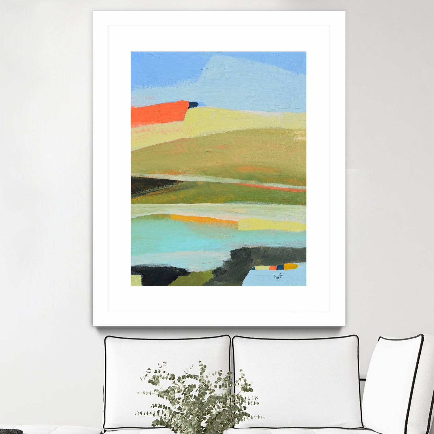 Colorfield No. 16 by Jan Weiss on GIANT ART - green landscapes