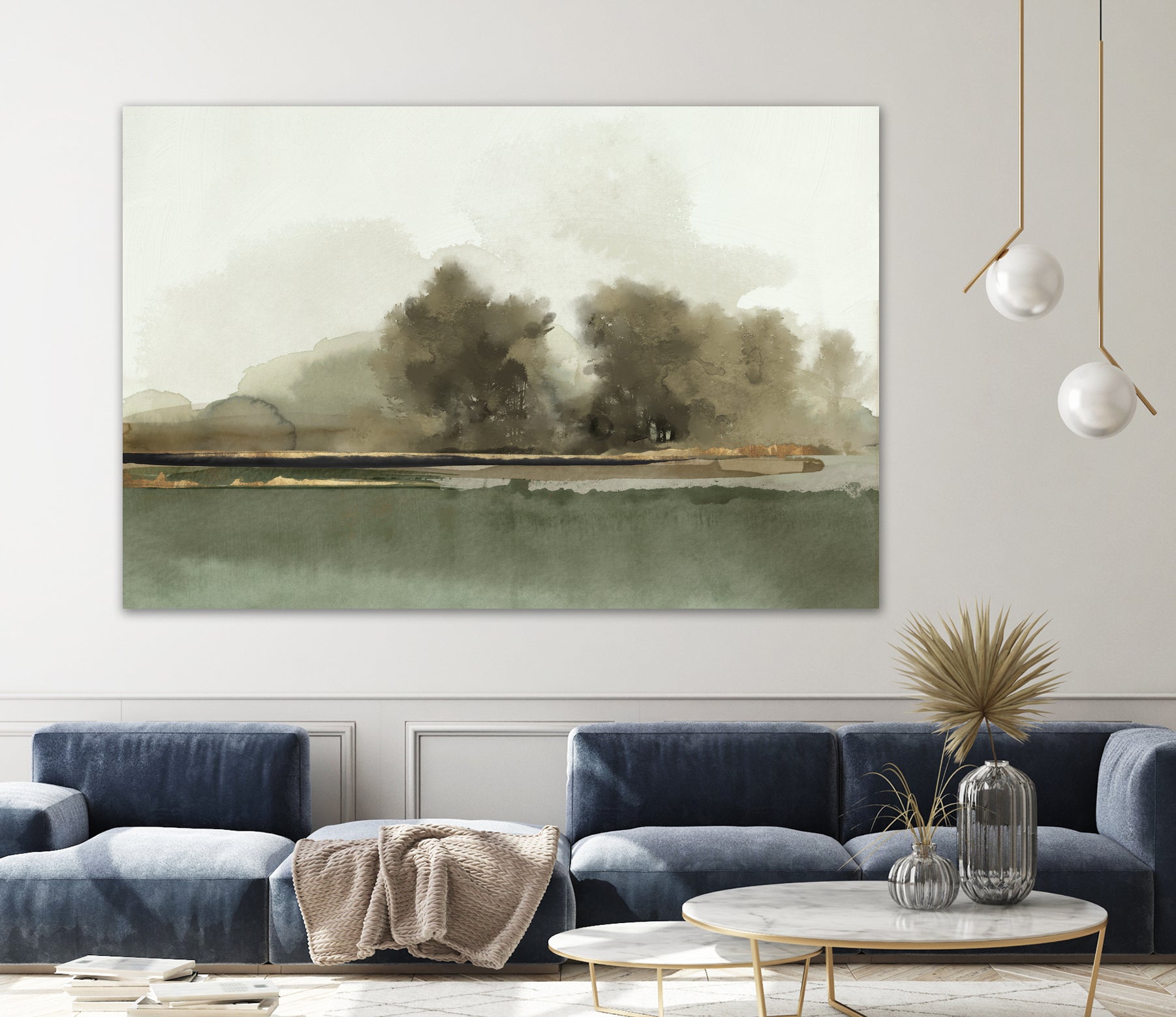 Forest Memories  by Jacob Q on GIANT ART - gold landscape 