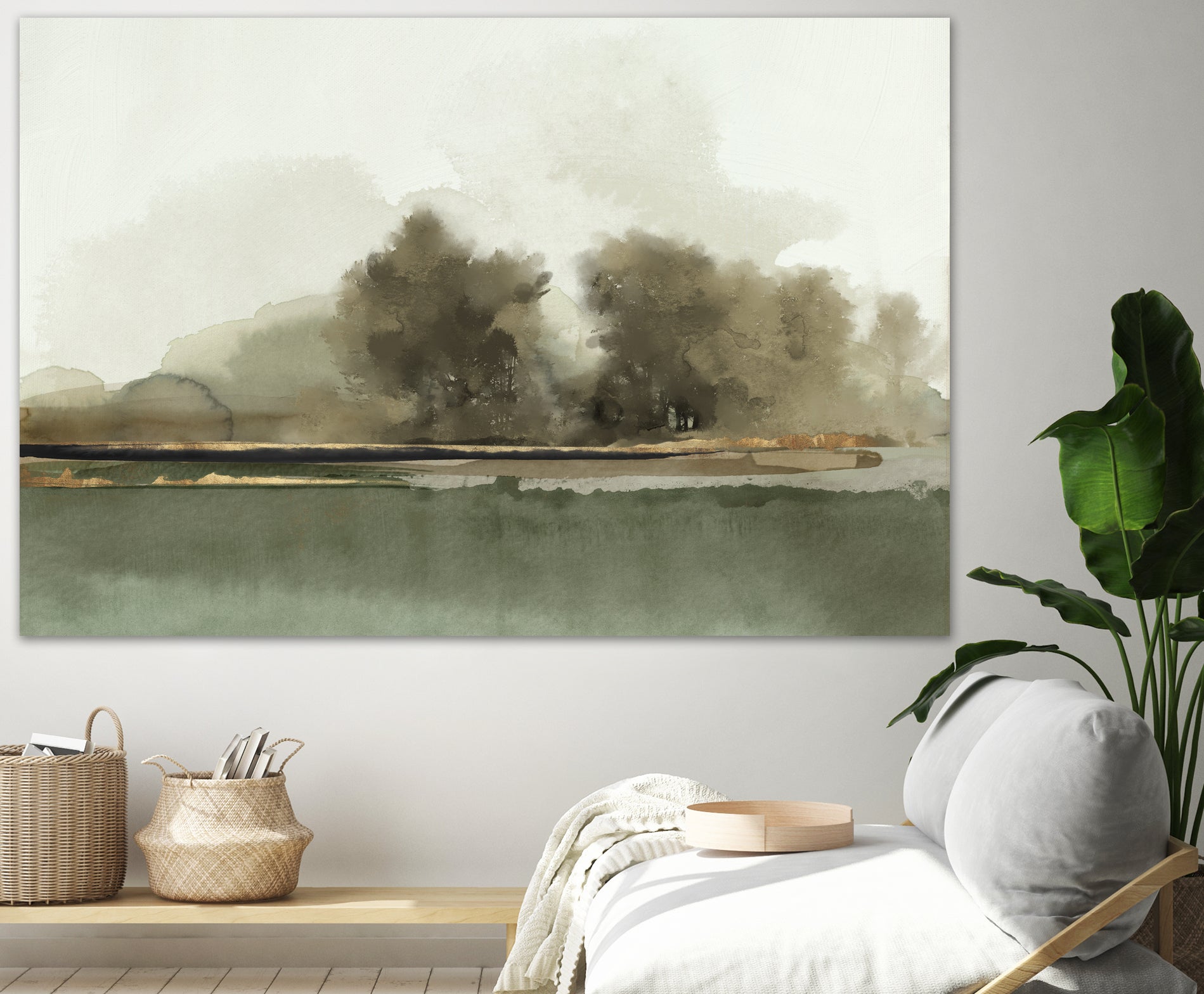 Forest Memories  by Jacob Q on GIANT ART - gold landscape 