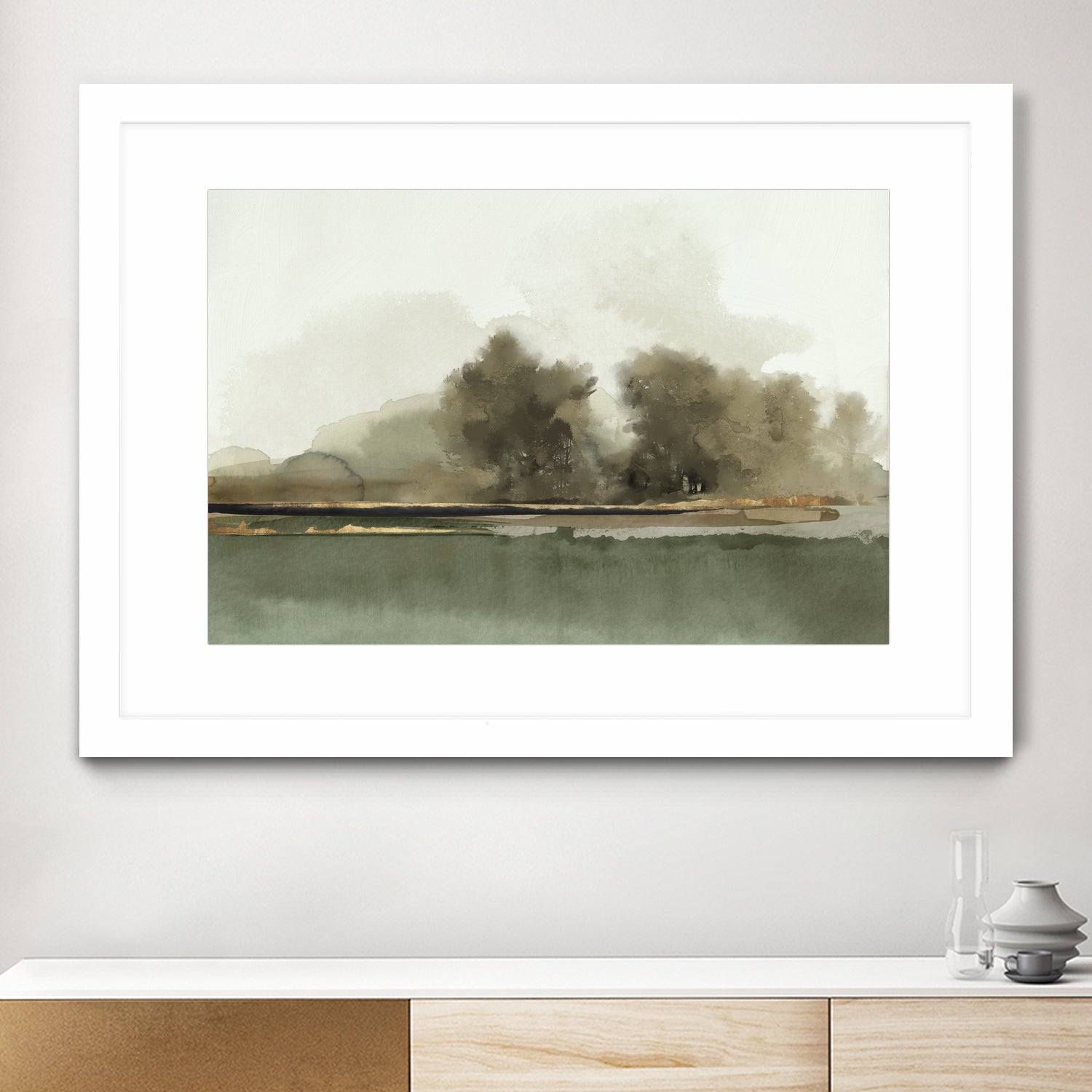 Forest Memories  by Jacob Q on GIANT ART - gold landscape 