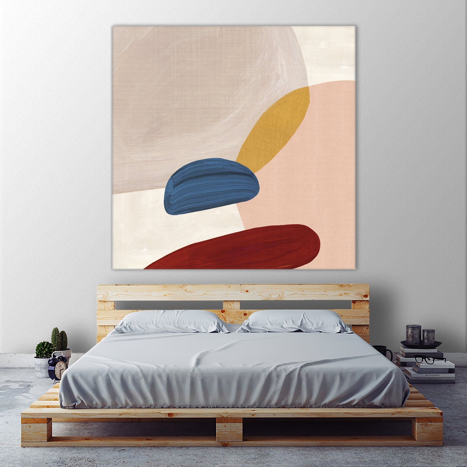 Pink Pebbles II by Eva Watts  on GIANT ART - pink shapes