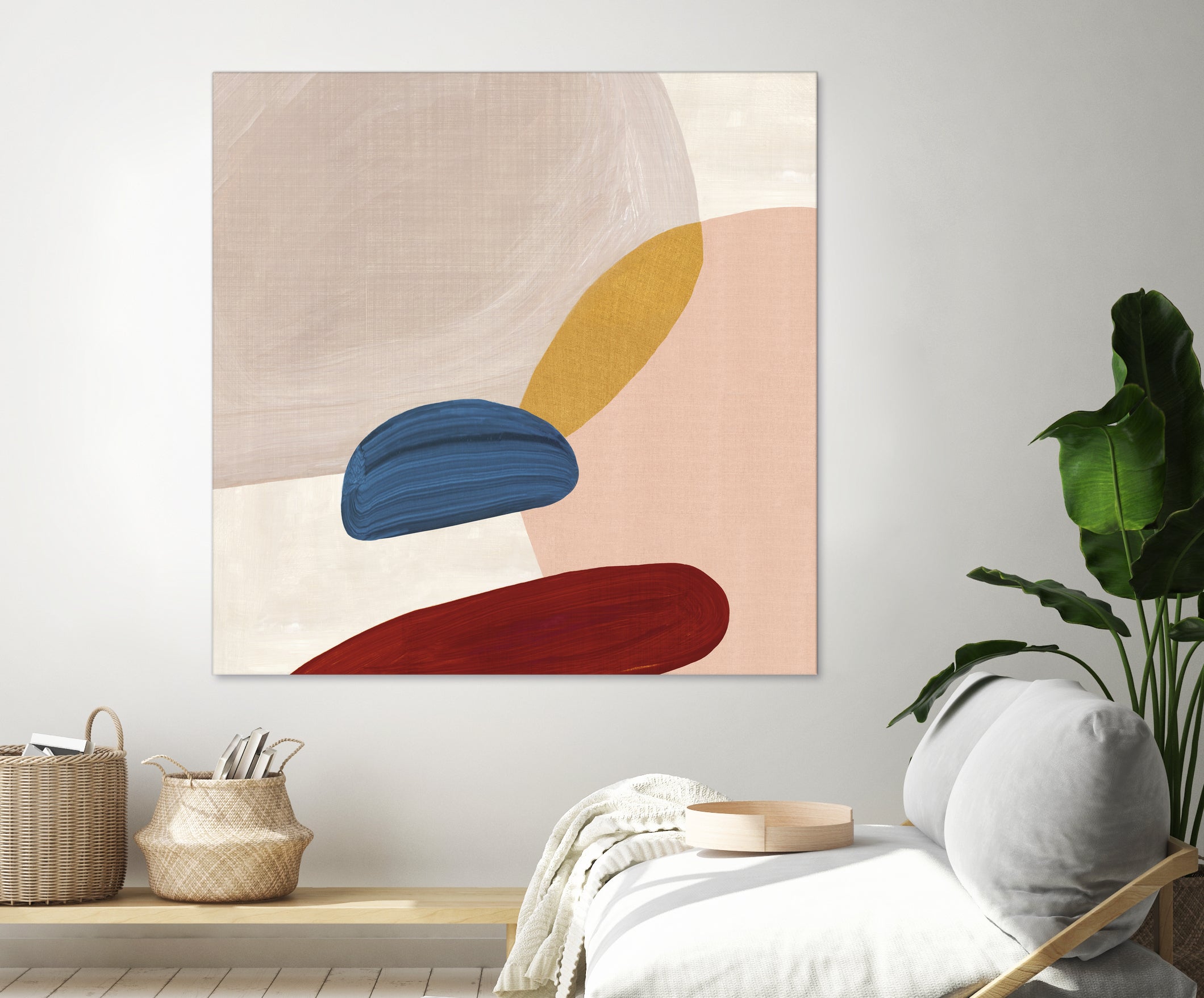 Pink Pebbles II by Eva Watts  on GIANT ART - pink shapes