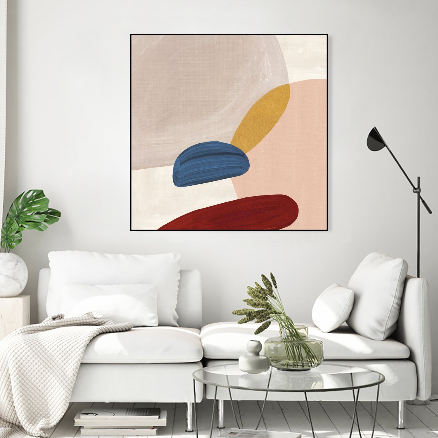 Pink Pebbles II by Eva Watts  on GIANT ART - pink shapes