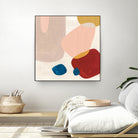 Pink Pebbles III by Eva Watts on GIANT ART - blue  shapes 