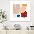 Pink Pebbles III by Eva Watts on GIANT ART - blue  shapes 