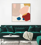 Pink Pebbles III by Eva Watts on GIANT ART - blue  shapes 