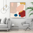 Pink Pebbles III by Eva Watts on GIANT ART - blue  shapes 