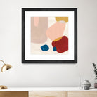 Pink Pebbles III by Eva Watts on GIANT ART - blue  shapes 