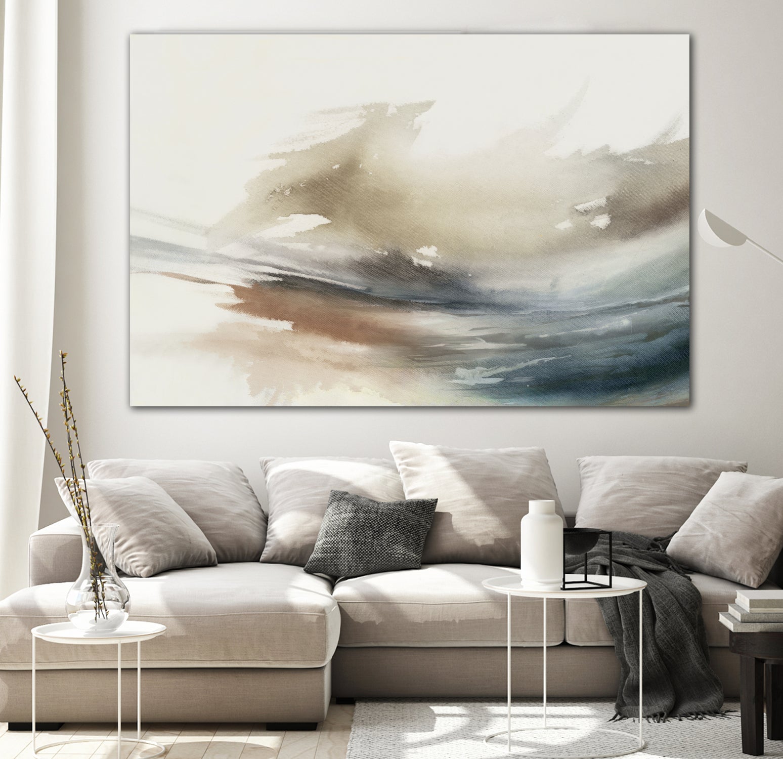 Gentle Abstractions  by Pi Studio  on GIANT ART - brown cloud dancer 