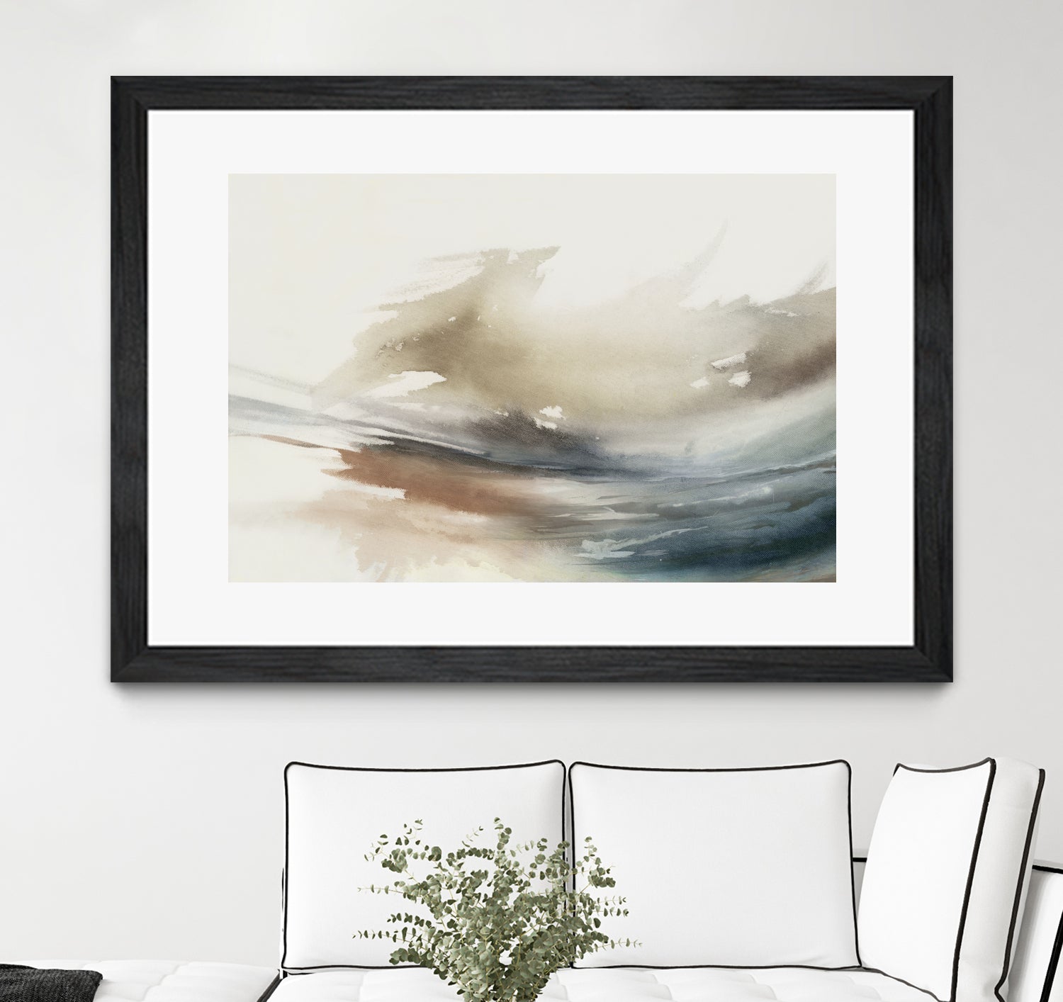 Gentle Abstractions  by Pi Studio  on GIANT ART - brown cloud dancer 