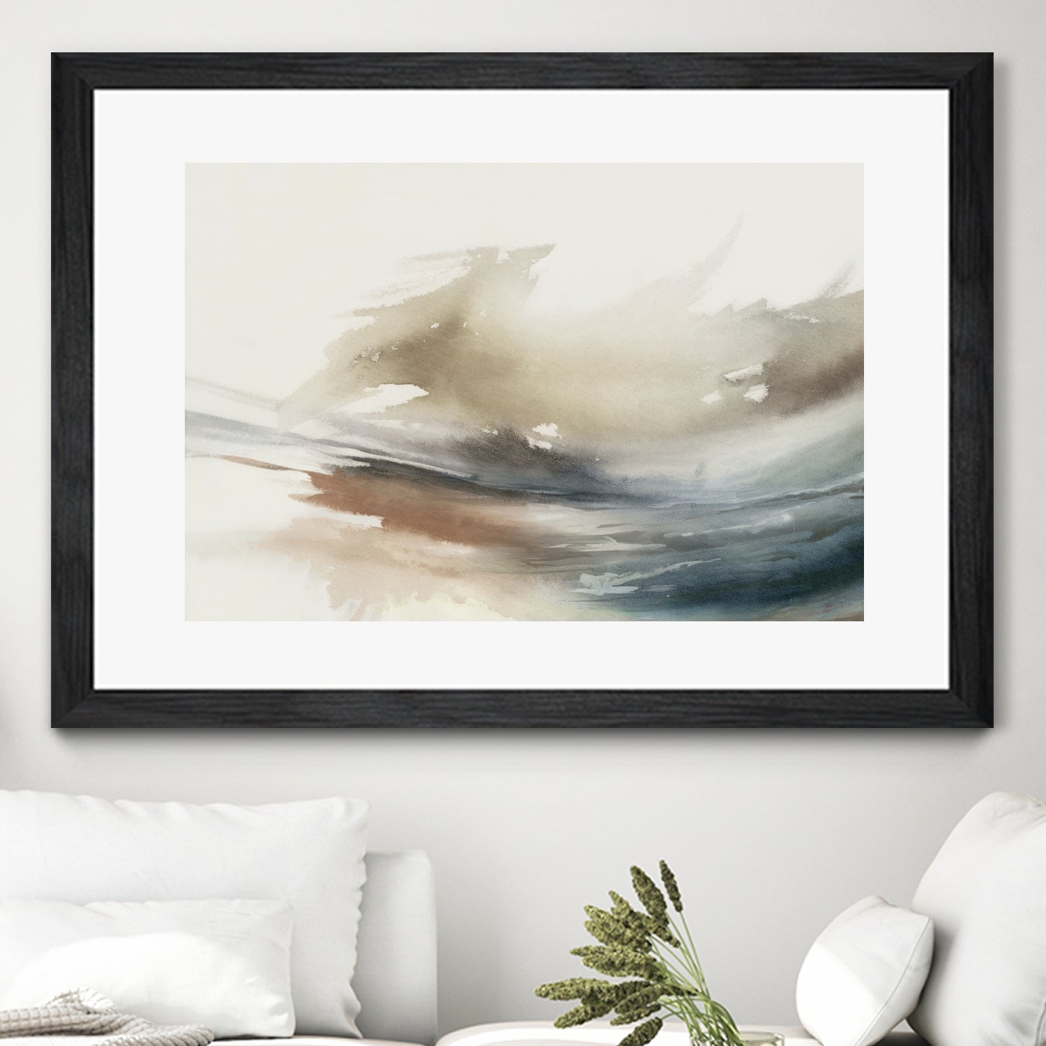 Gentle Abstractions  by Pi Studio  on GIANT ART - brown cloud dancer 