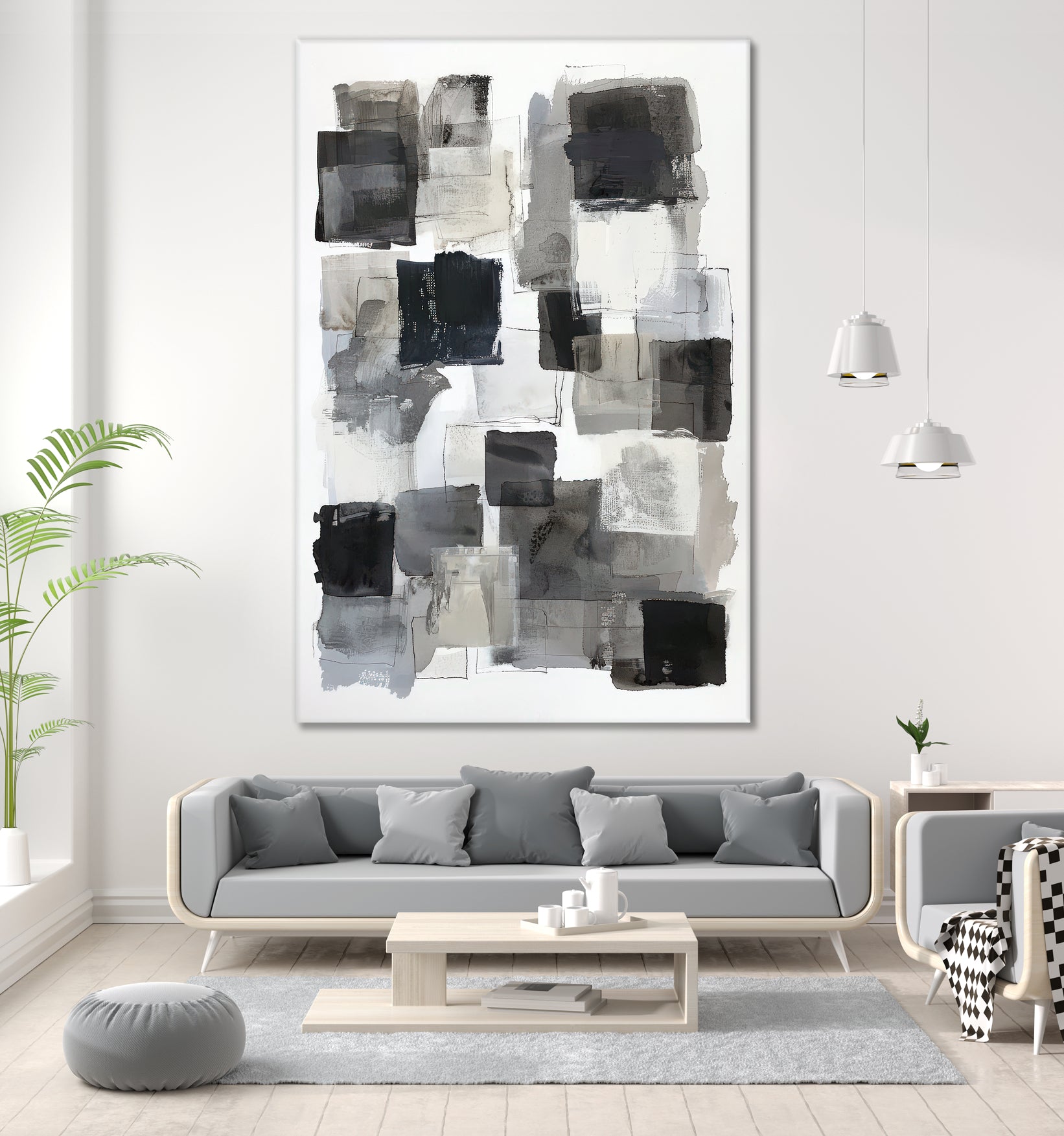 Monochrome Depth I by Raymond Powers on GIANT ART - abstract