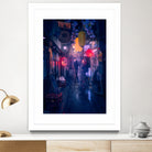 Tokyo Blue Rain by Javier on GIANT ART - night asia