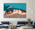 Poolside by Colin on GIANT ART - beige figurative sunbathing