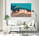 Poolside by Colin on GIANT ART - beige figurative sunbathing