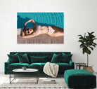 Poolside by Colin on GIANT ART - beige figurative sunbathing
