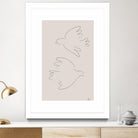 Two Doves by Pictufy on GIANT ART - line art dove