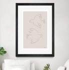 Two Doves by Pictufy on GIANT ART - line art dove