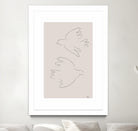 Two Doves by Pictufy on GIANT ART - line art dove