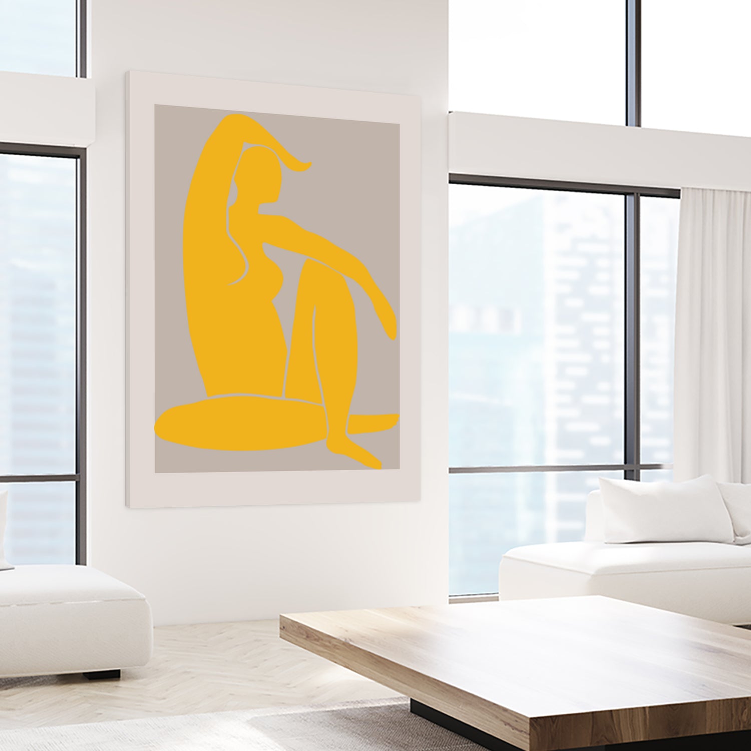 Yellow Figure by Pictufy on GIANT ART - figurative woman