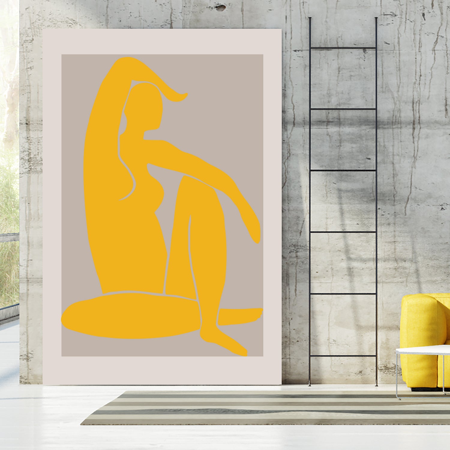 Yellow Figure by Pictufy on GIANT ART - figurative woman