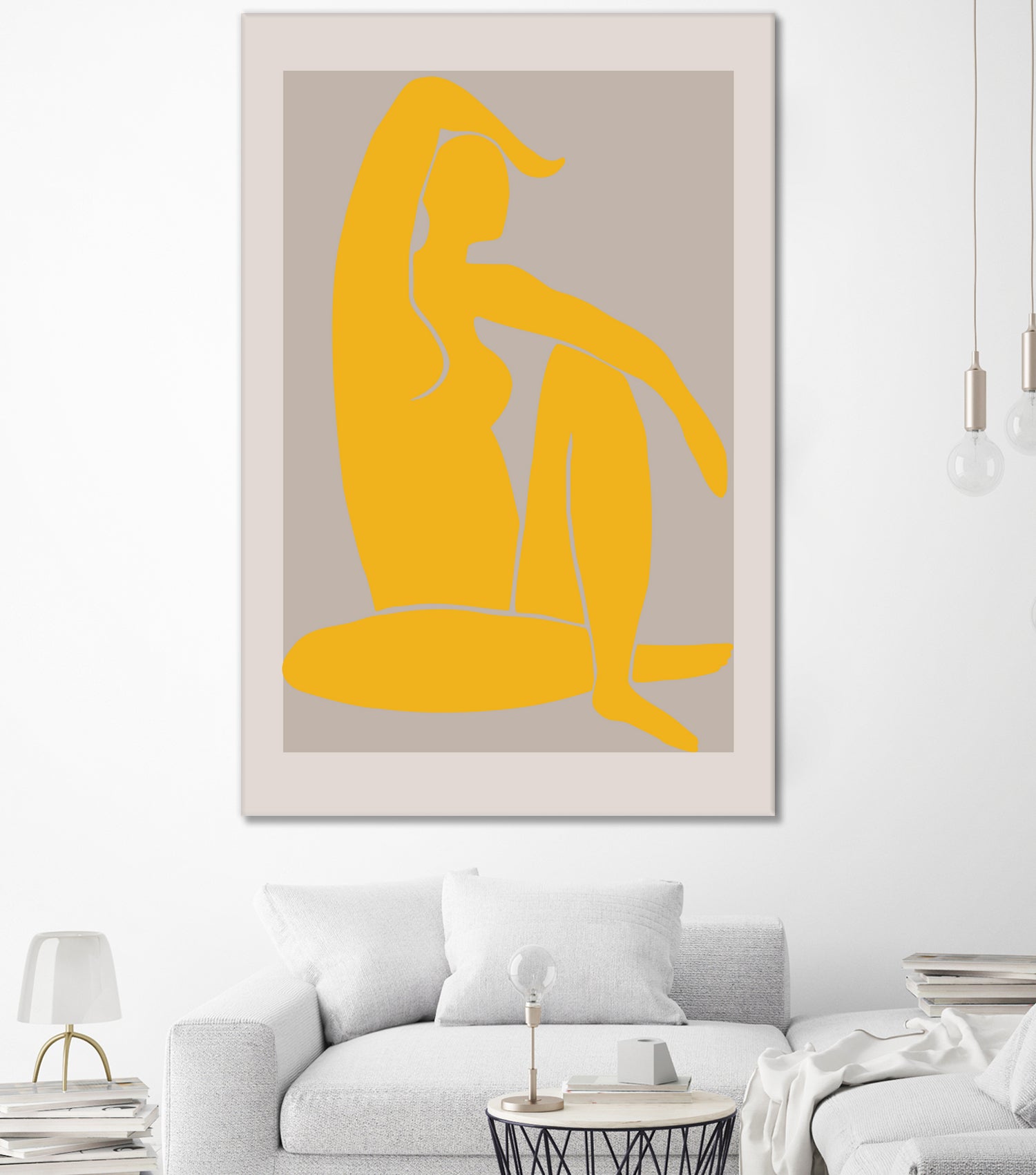 Yellow Figure by Pictufy on GIANT ART - figurative woman