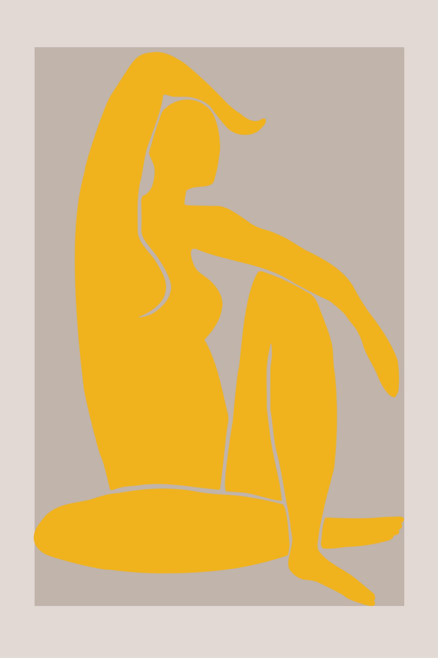 Yellow Figure by Pictufy on GIANT ART - figurative woman