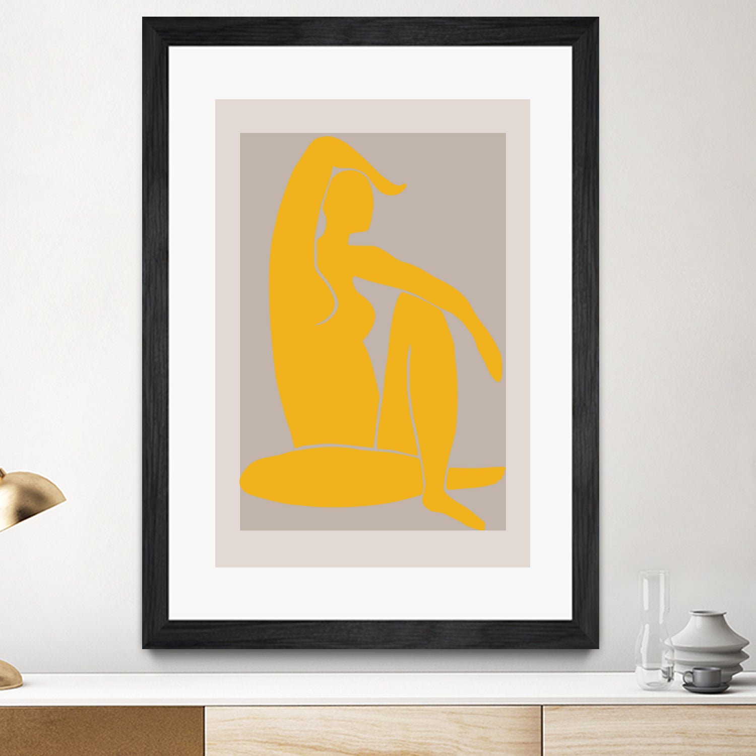 Yellow Figure by Pictufy on GIANT ART - figurative woman