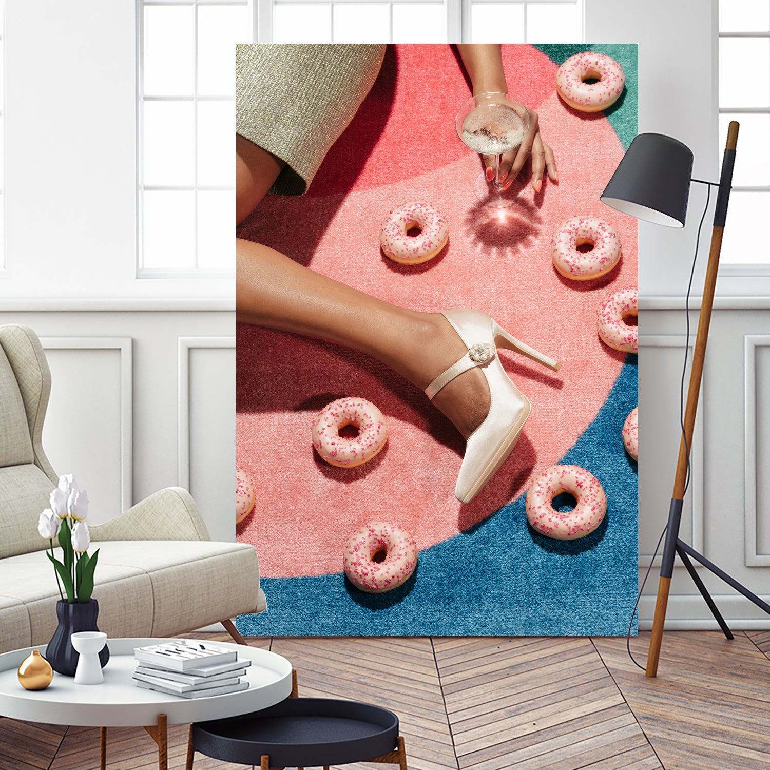 Pink Picnic #02 by Pictufy on GIANT ART - portrait doughnut