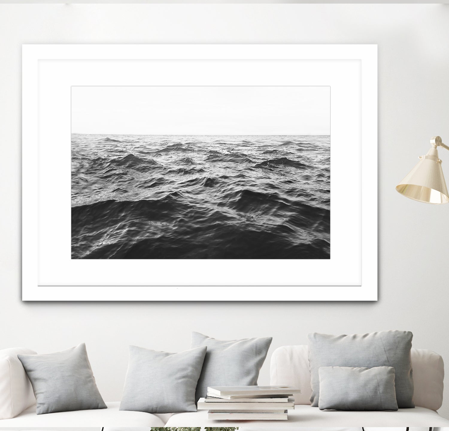 Wavy Horizon BW by Kathrin Pienaar on GIANT ART - landscape sea