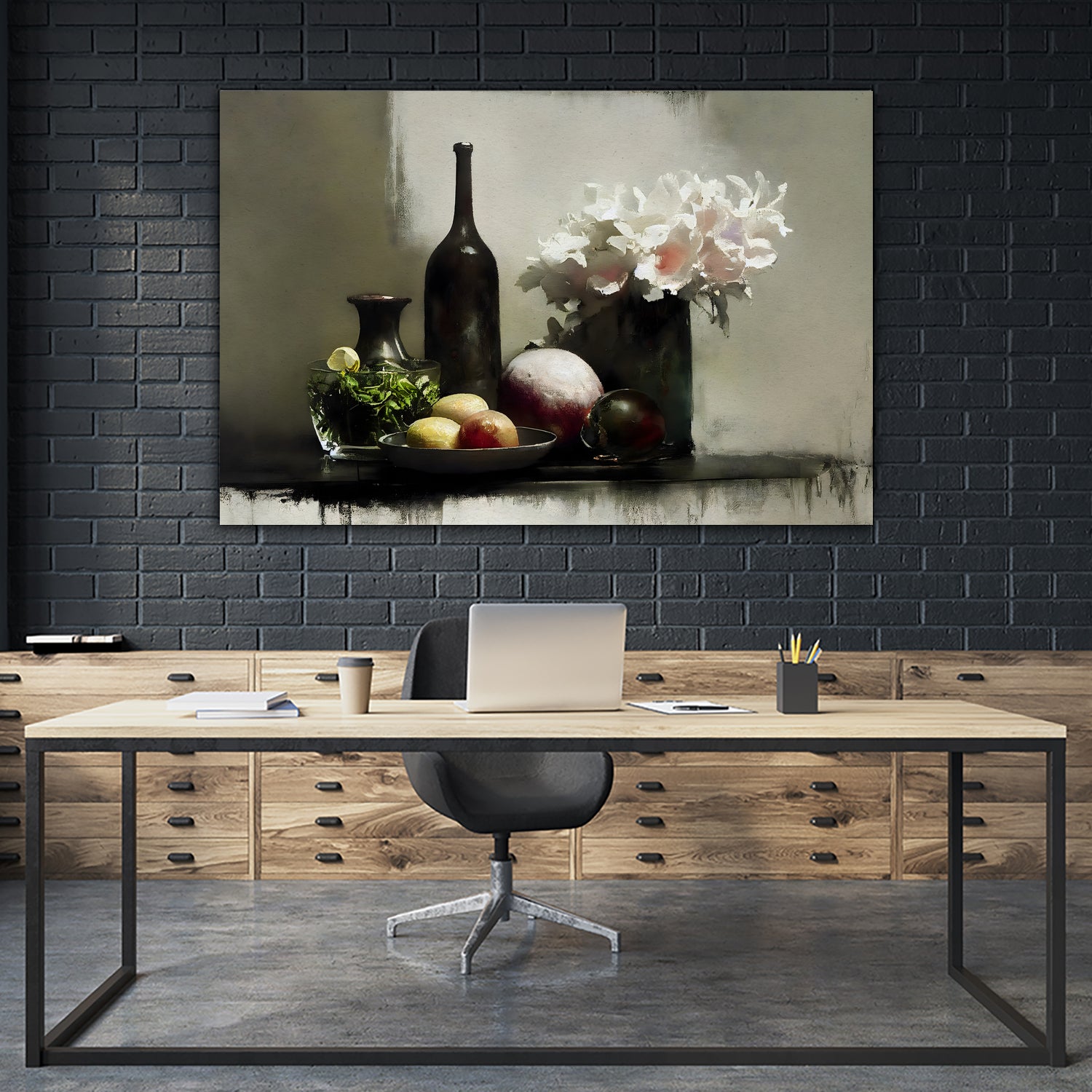 Stilllife With Black Bottle by Treechild on GIANT ART - still life stilllife